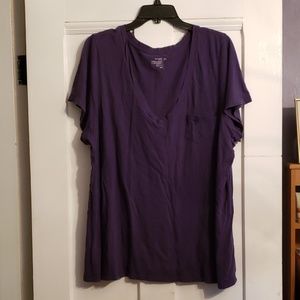Old Navy Plum Pocket Tee